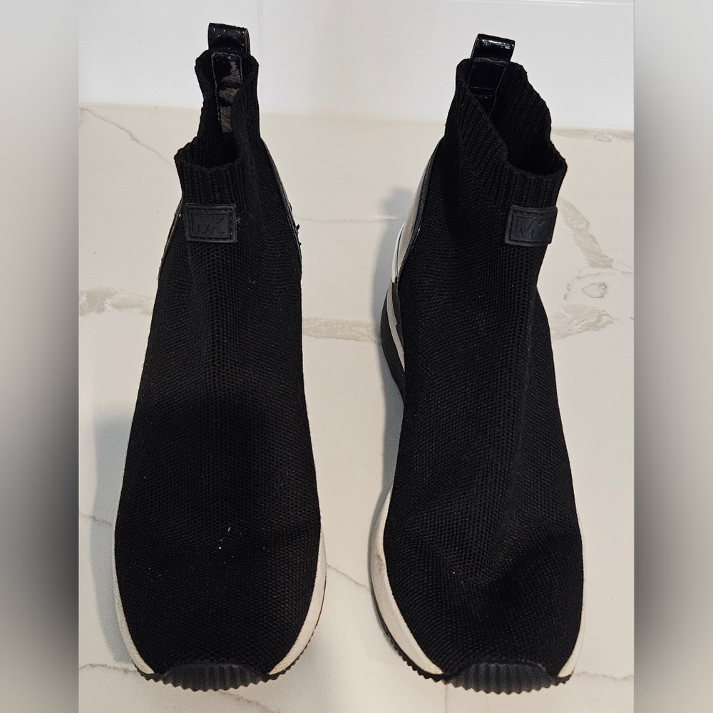 Michael Kors Black Knit High-Top Sneakers